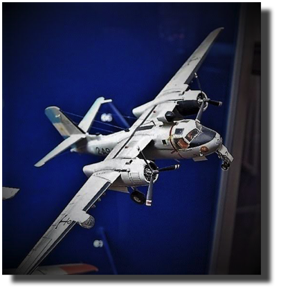 Grumman S-2 Tracker. Scratch built in metal by Guillermo Rojas Bazán. 1:40 scale. Built between 1984 and 1985. Museo Naval de la Nación.